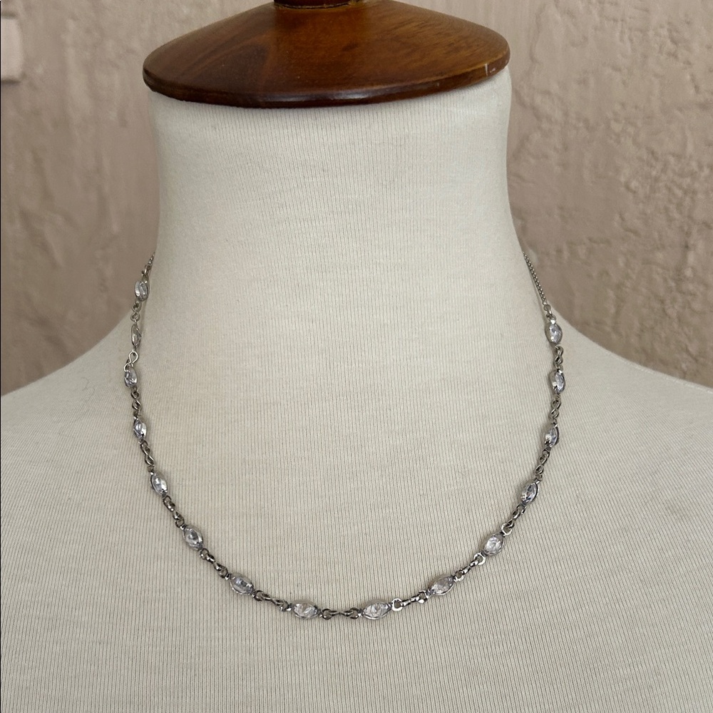 Silver Crystal Necklace